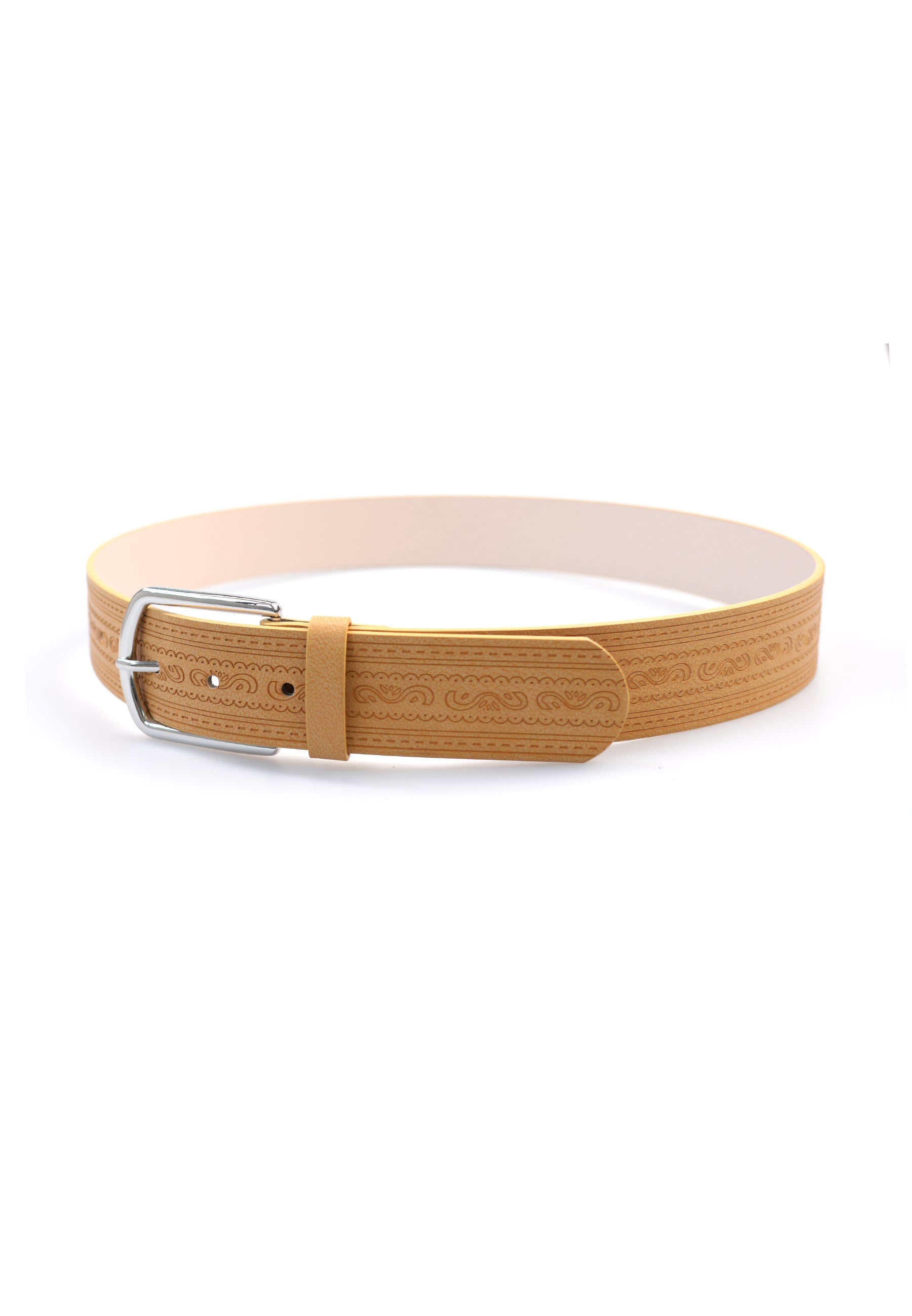 Ceinture classique jaune de créateur