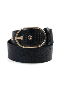Ceinture élégante en cuir imprimé serpent