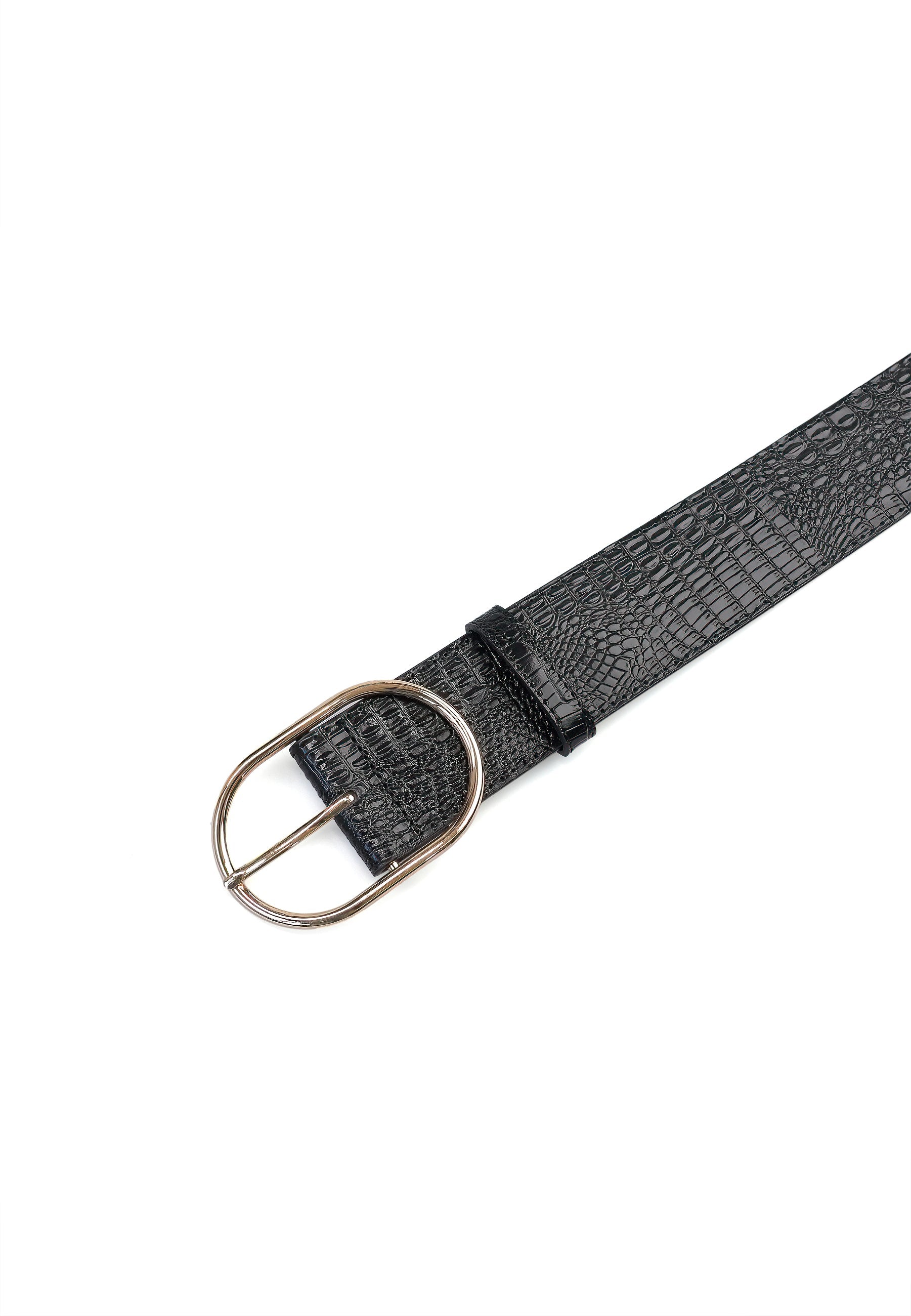 Ceinture élégante en cuir imprimé serpent