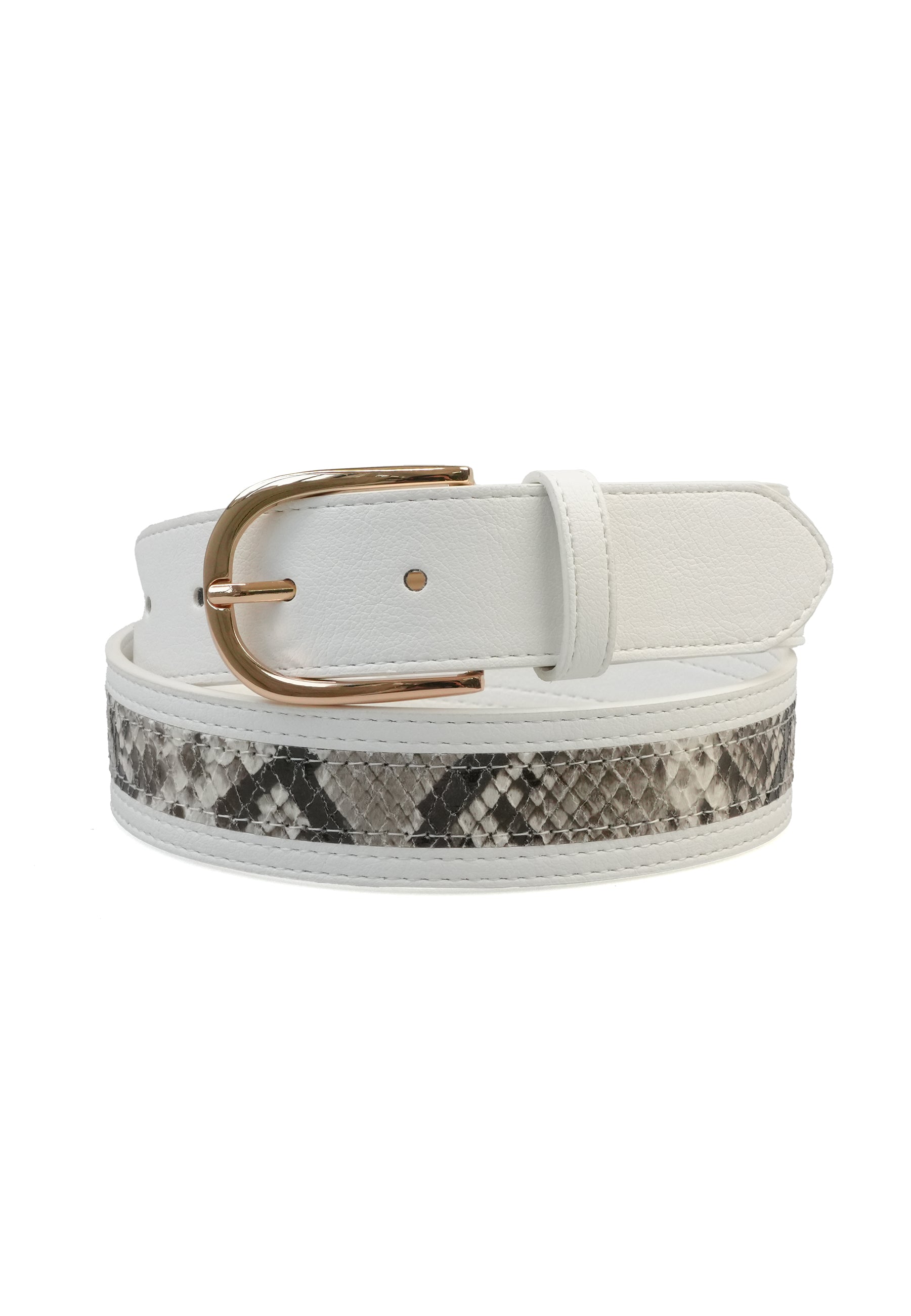 Ceinture à double motif imprimé serpent