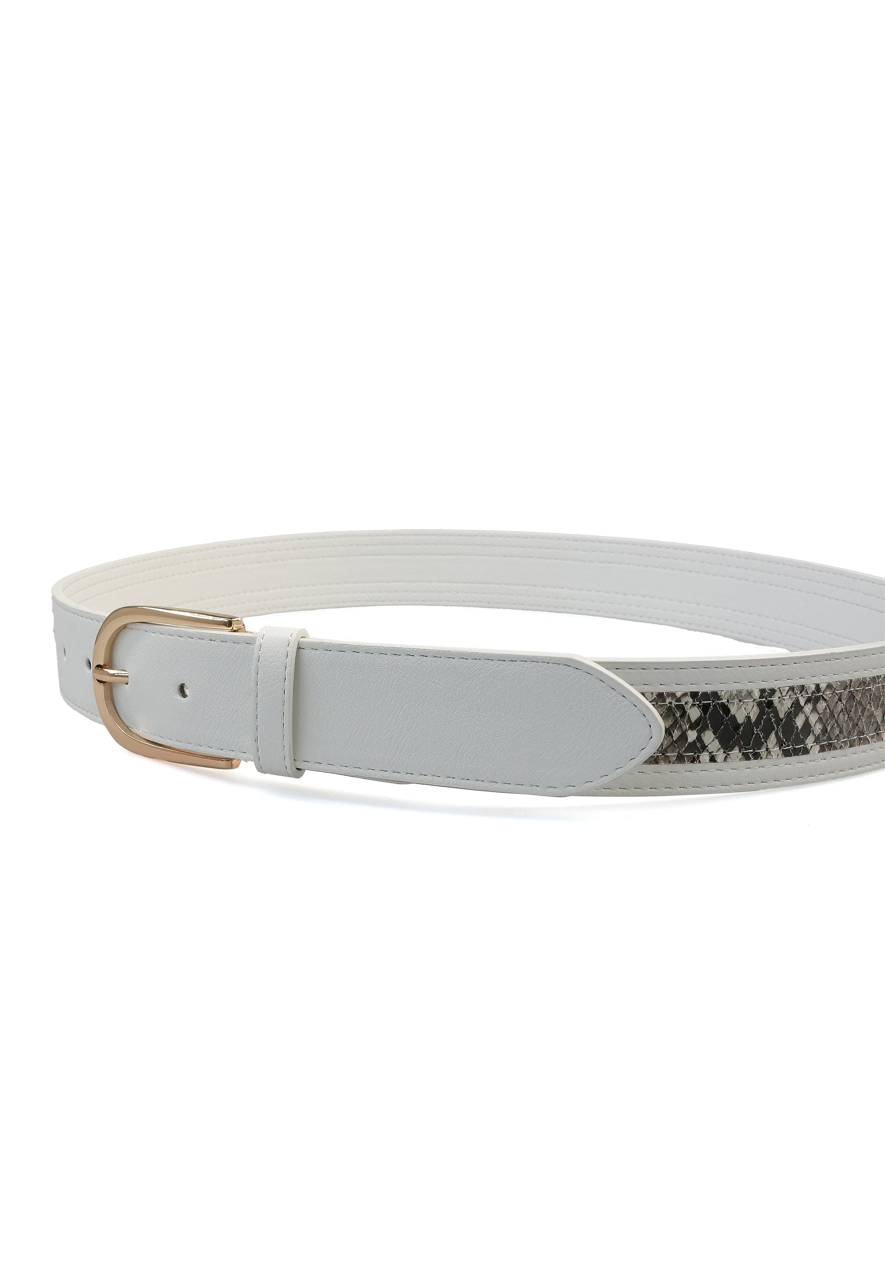 Ceinture à double motif imprimé serpent