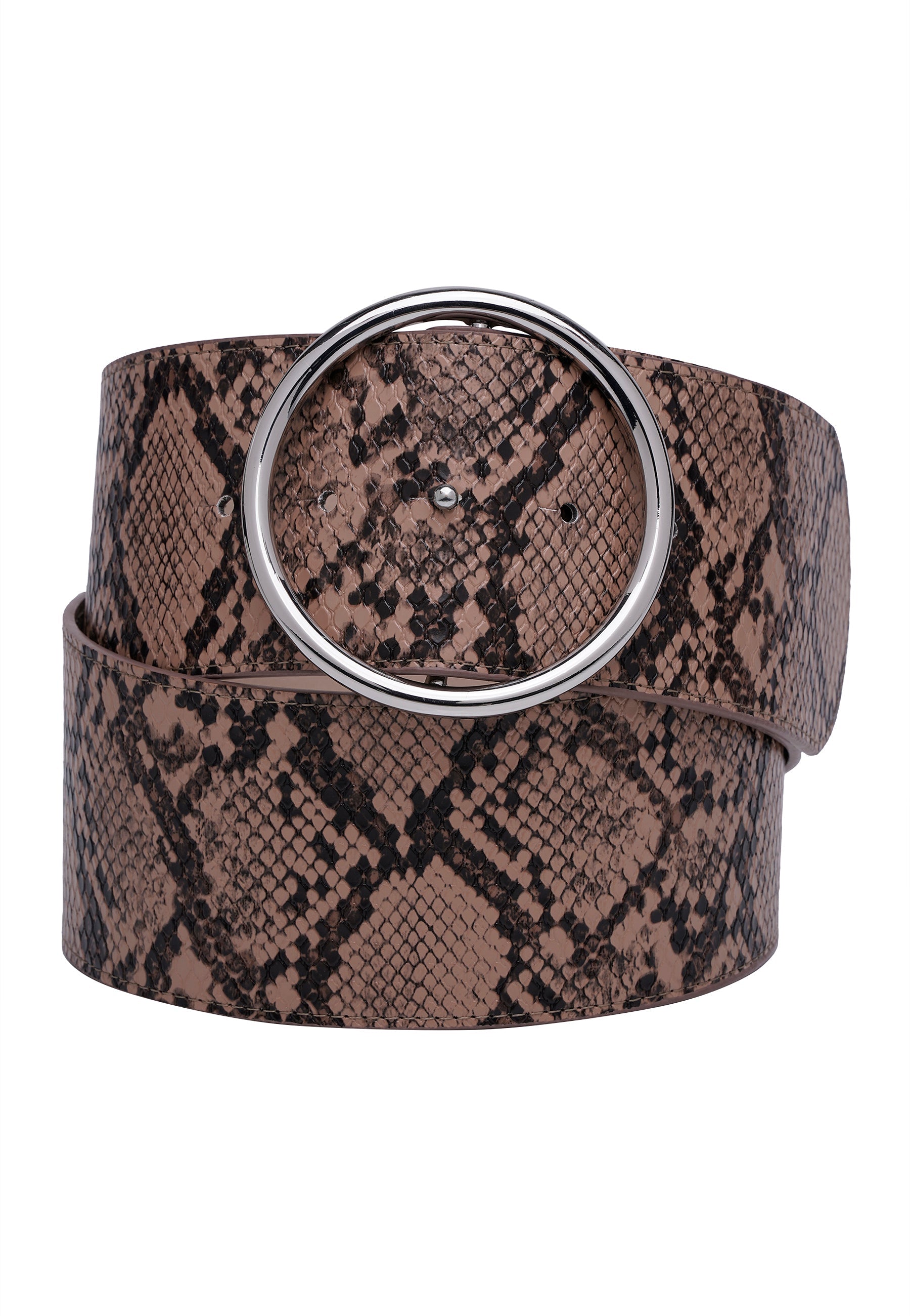 Ceinture à double boucle à motif serpent