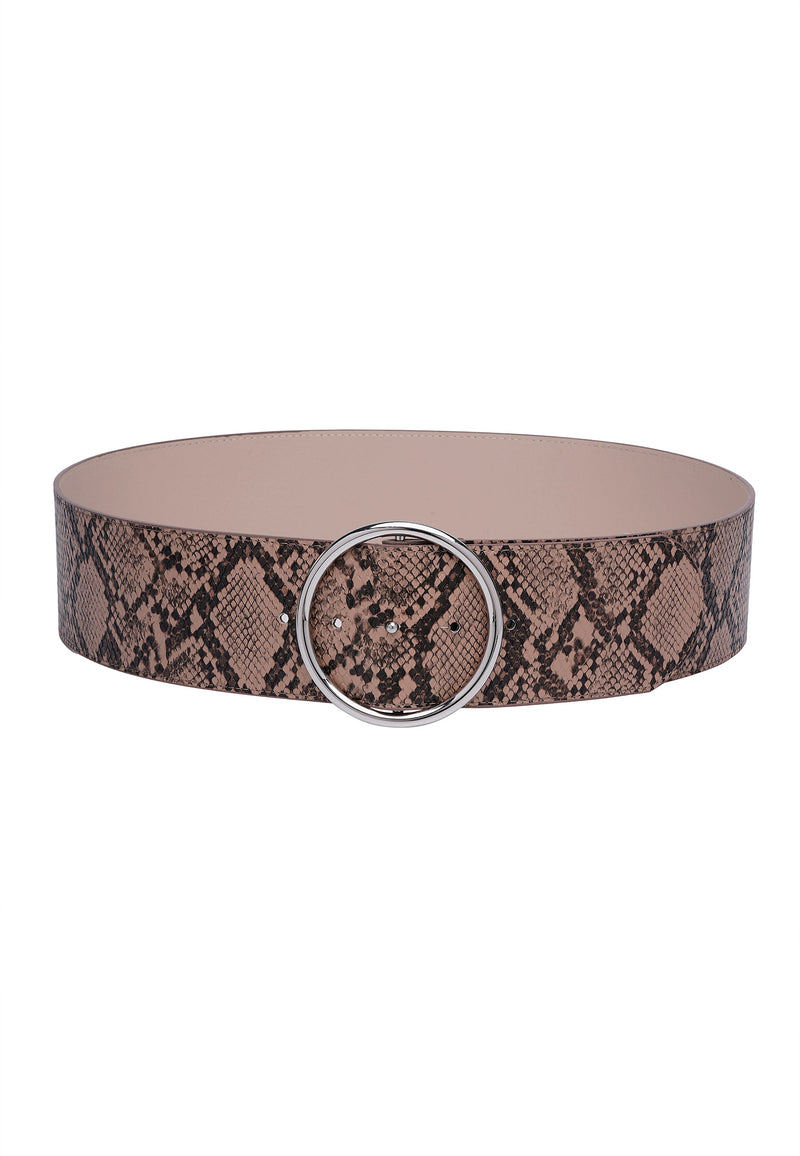 Ceinture à double boucle à motif serpent