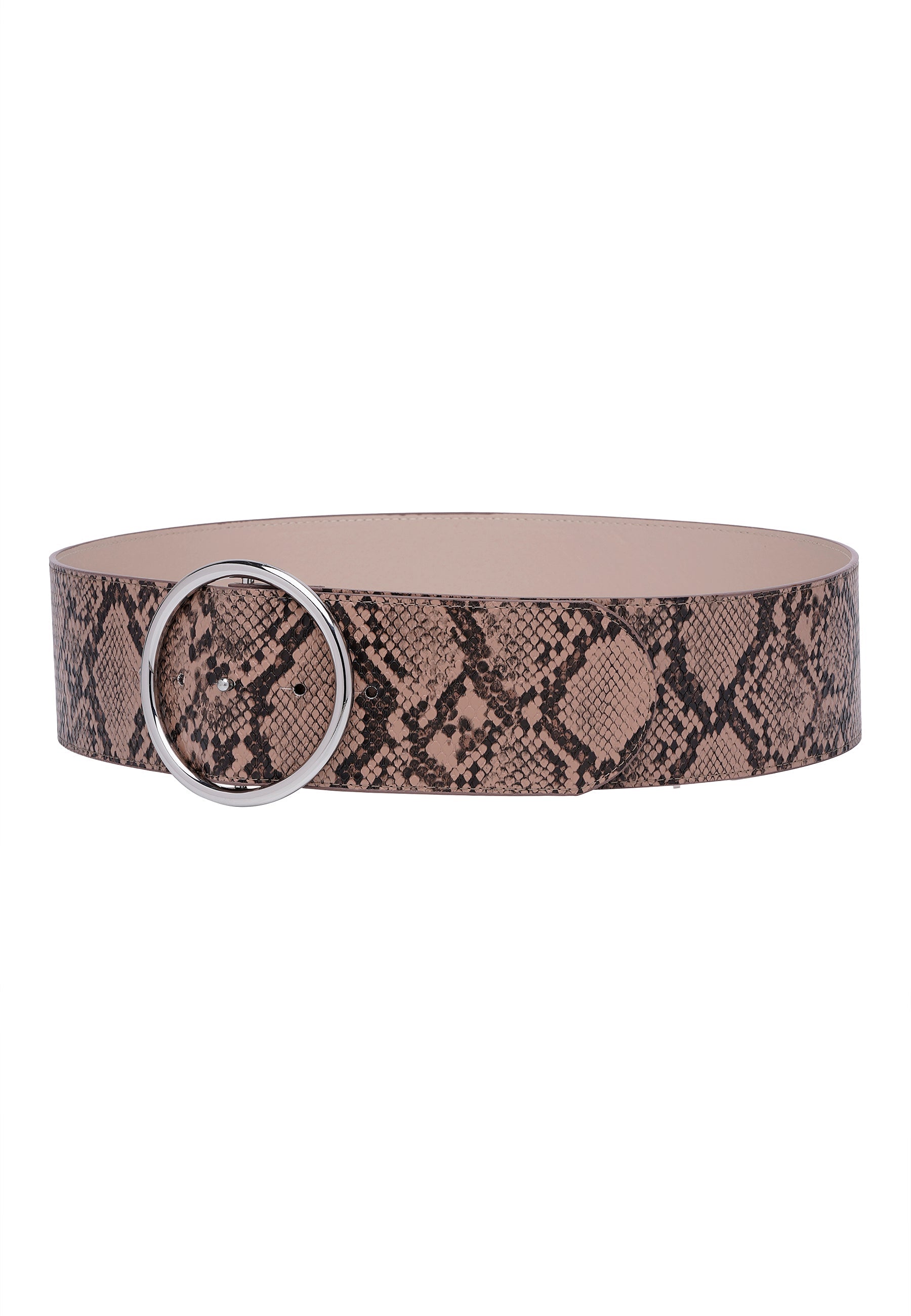 Ceinture à double boucle à motif serpent