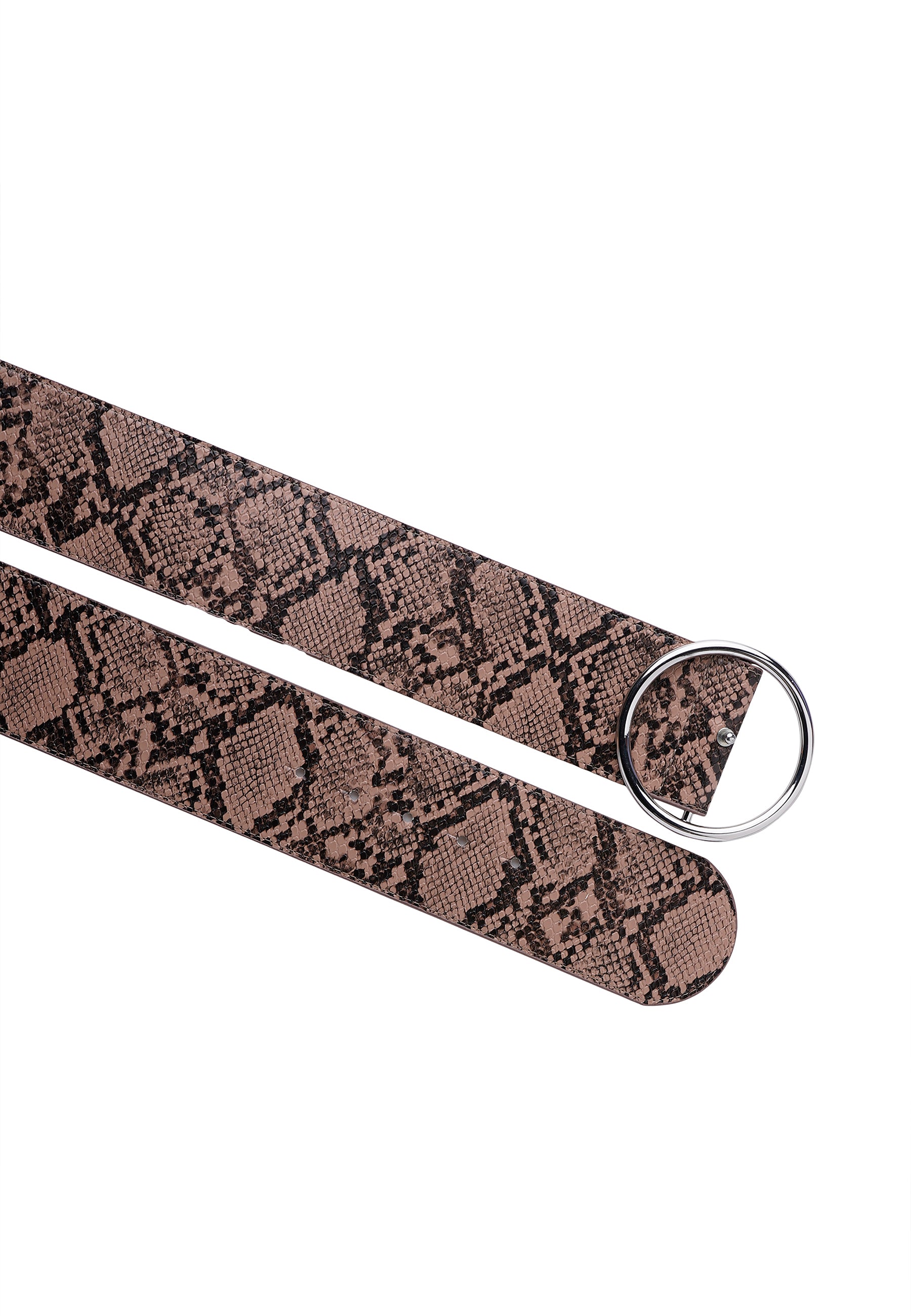 Ceinture à double boucle à motif serpent