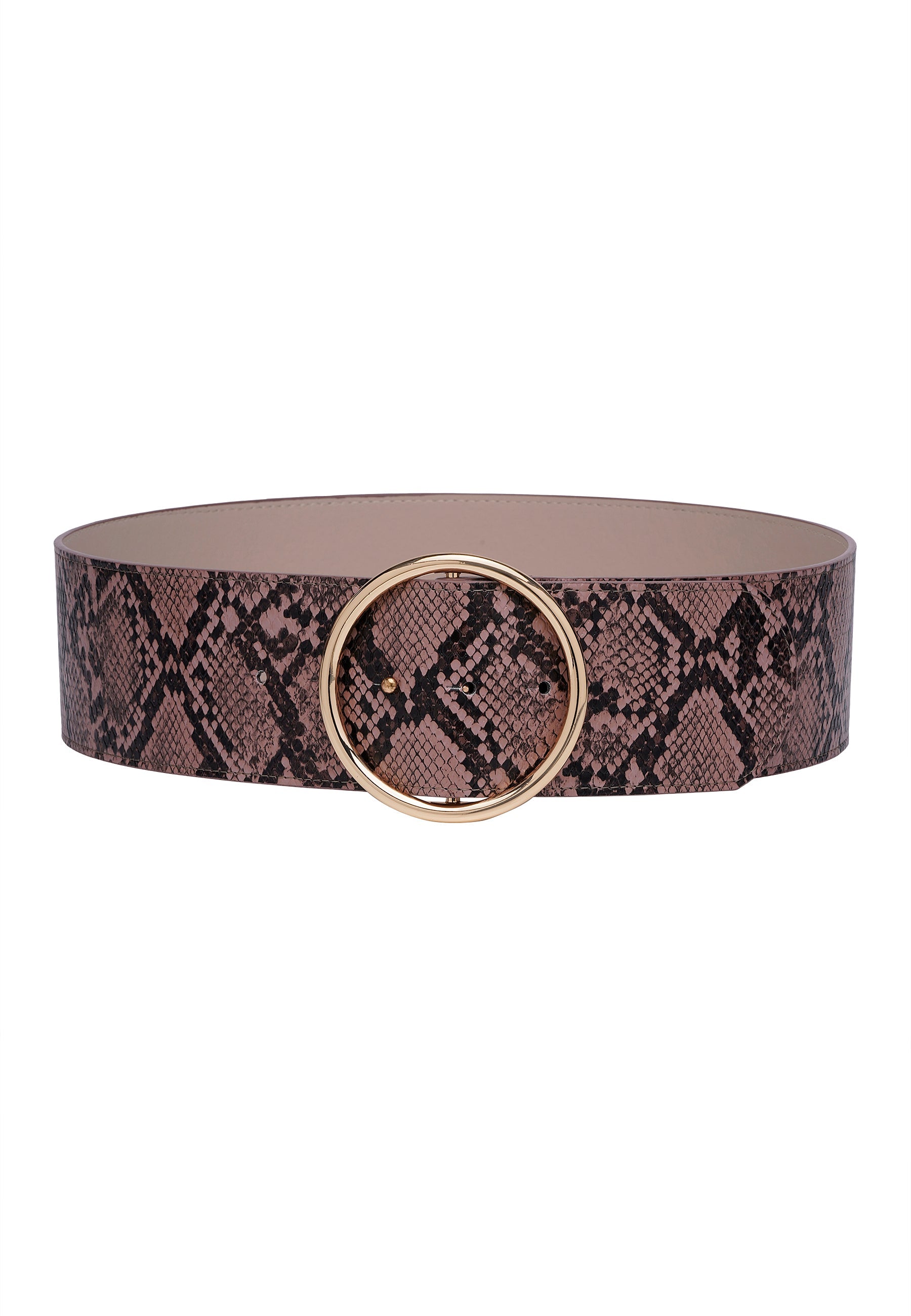 Snake Print Dual Buckle Belt