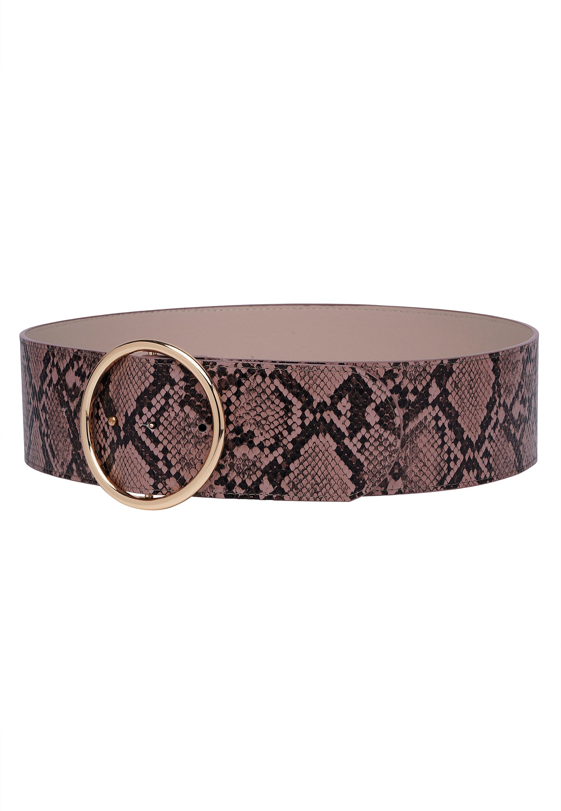 Snake Print Dual Buckle Belt