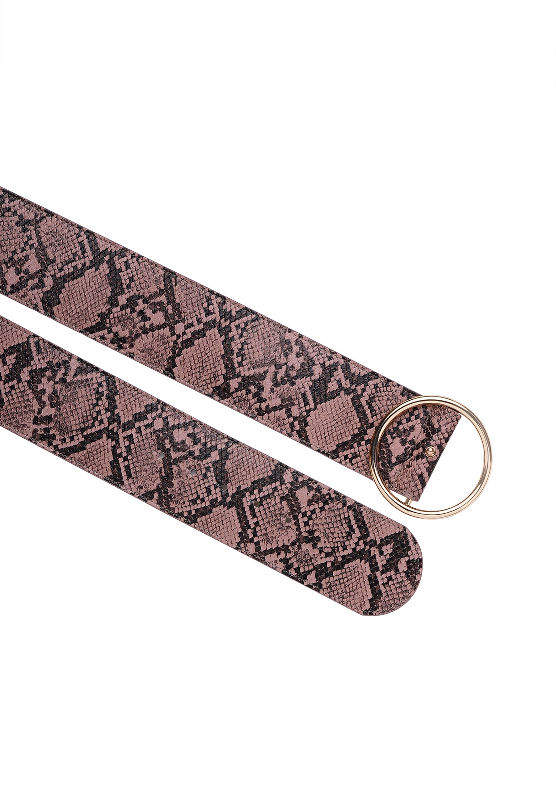 Snake Print Dual Buckle Belt