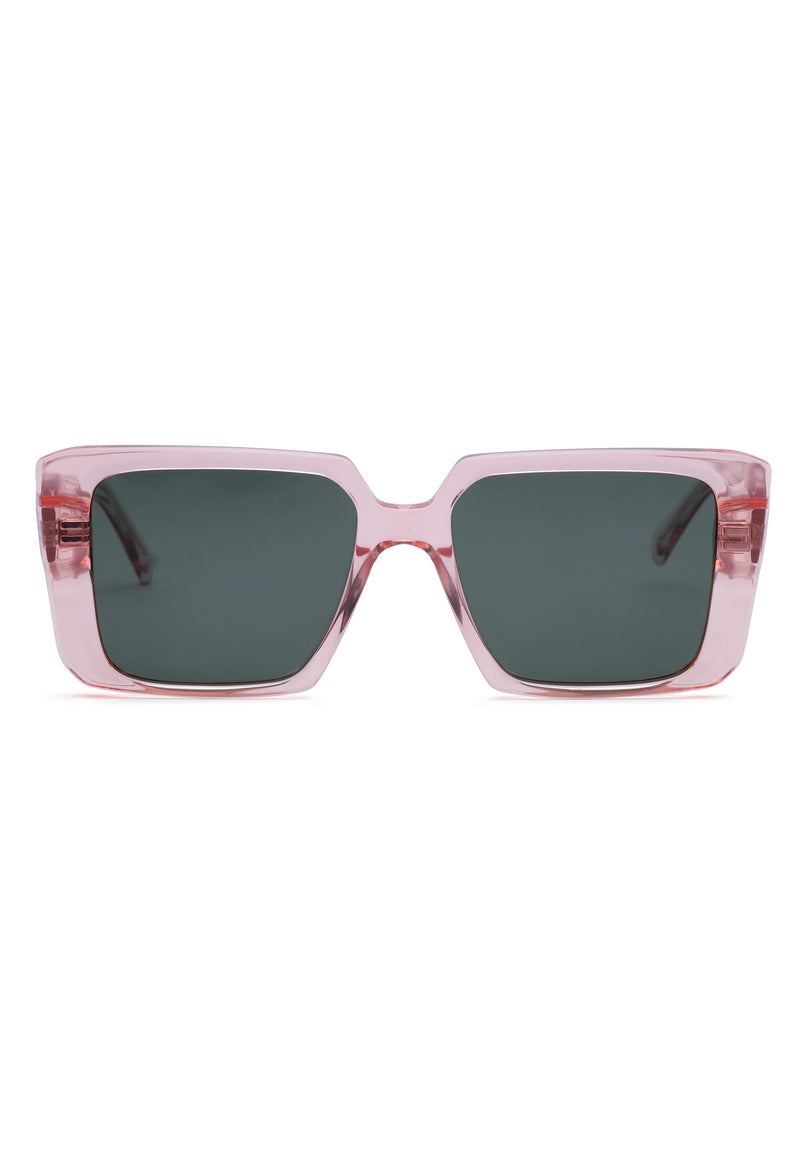 Lunettes de soleil carrées transparentes épaisses